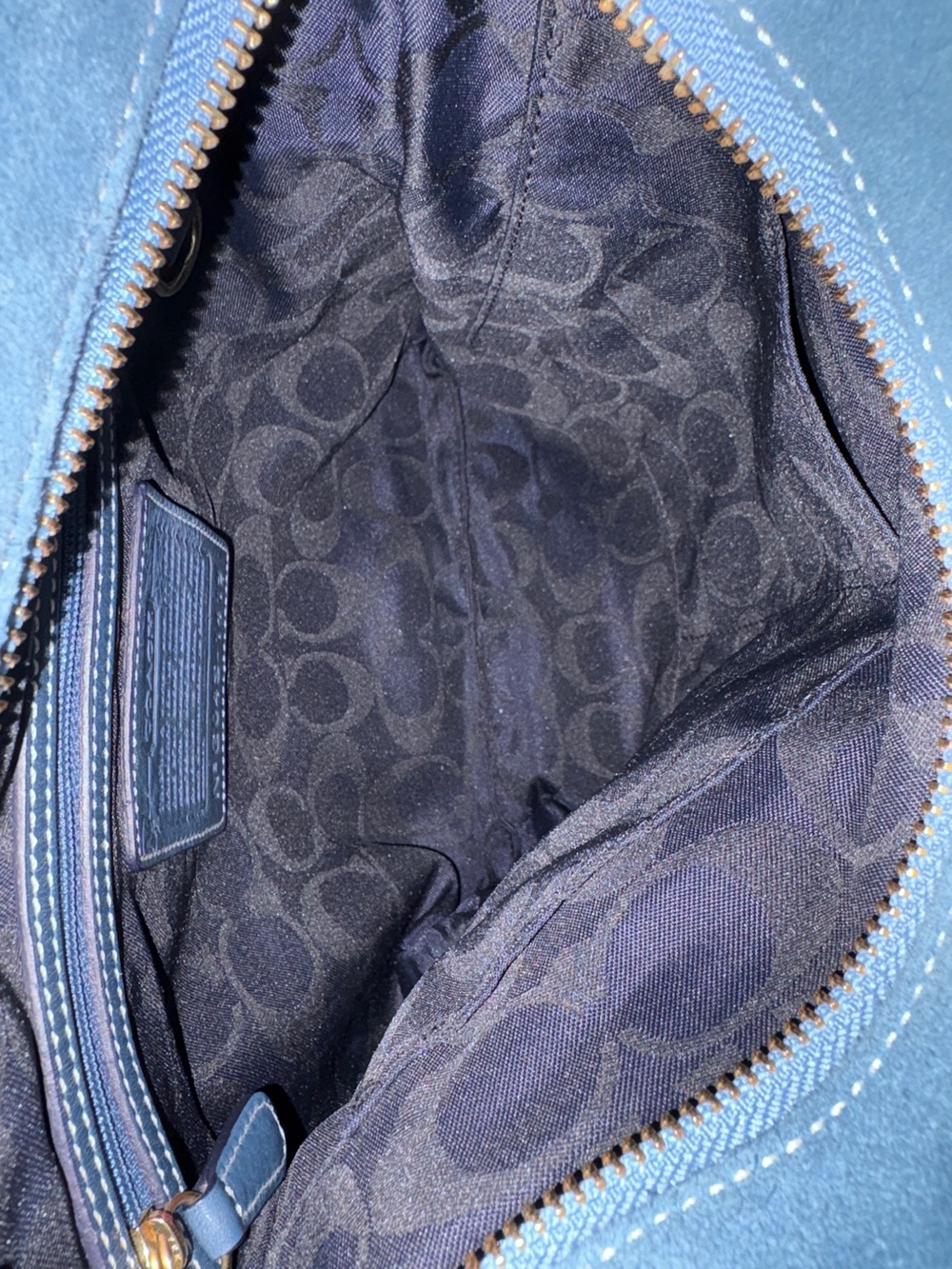 Coach Vintage 2004 Legacy Soft Slim Suede Duffle Convertible in Chambray 1419 - Picture 6 of 10